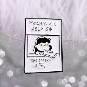 Peanuts Lucy The Doctor Is In Enamel Pin Badge